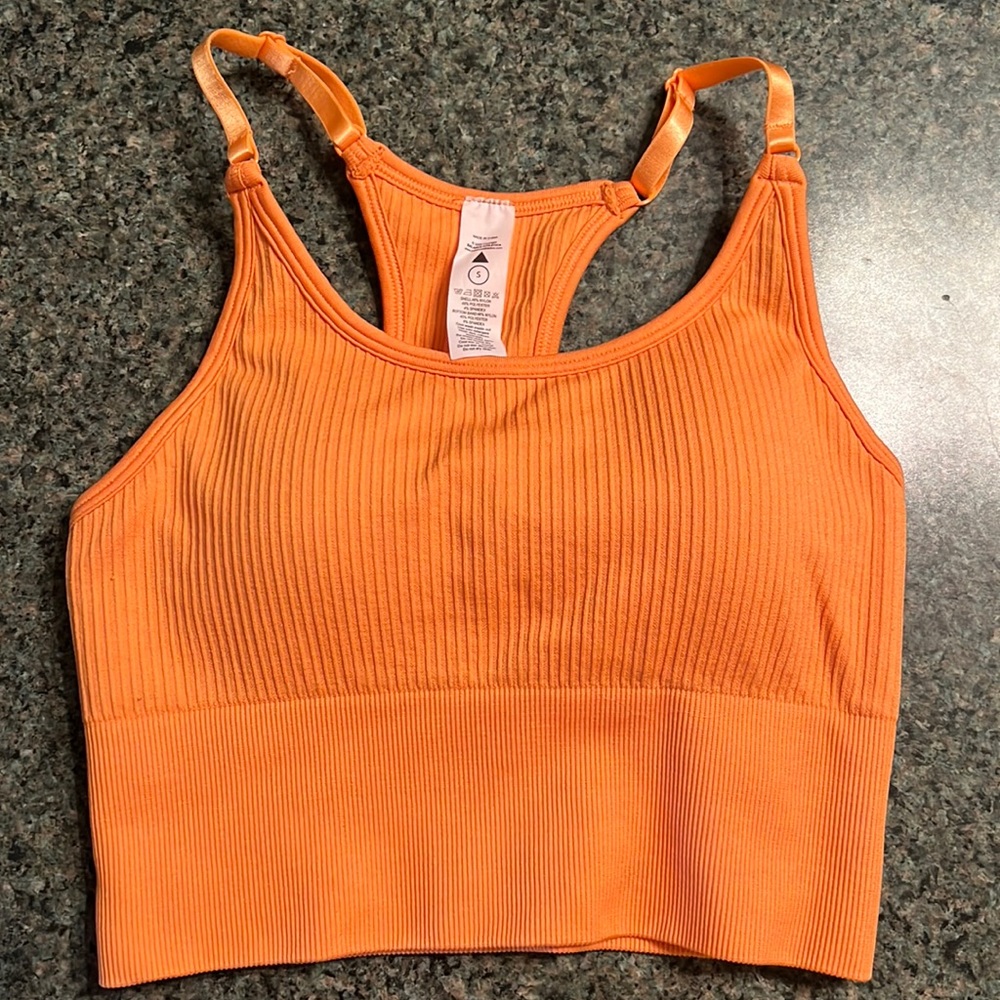 Balance Athletica orange sports bra